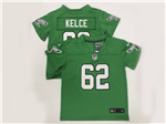 Philadelphia Eagles #62 Jason Kelce Toddler Kelly Green Vapor Limited Jersey