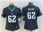 Philadelphia Eagles #62 Jason Kelce Women's Black Vapor Limited Jersey