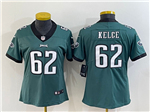 Philadelphia Eagles #62 Jason Kelce Women's Green Vapor Limited Jersey