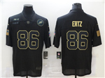 Philadelphia Eagles #86 Zach Ertz 2020 Black Salute To Service Limited Jersey