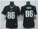 Philadelphia Eagles #86 Zach Ertz Women's Black Vapor Limited Jersey