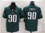 Philadelphia Eagles #90 Jordan Davis Green Super Bowl LVII Limited Jersey