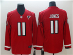 Atlanta Falcons #11 Julio Jones Red Therma Long Sleeve Jersey