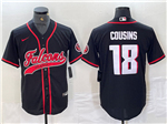 Atlanta Falcons #18 Kirk Cousins Black Baseball Cool Base Jersey