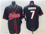 Atlanta Falcons #7 Bijan Robinson Black Baseball Cool Base Jersey