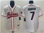 Atlanta Falcons #7 Bijan Robinson White Baseball Cool Base Jersey
