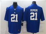 New York Giants #21 Jabrill Peppers Blue Vapor Limited Jersey