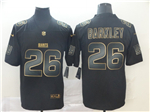 New York Giants #26 Saquon Barkley Black Gold Vapor Limited Jersey
