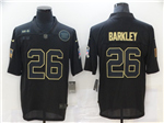 New York Giants #26 Saquon Barkley 2020 Black Salute To Service Limited Jersey