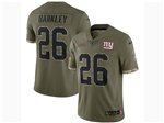 New York Giants #26 Saquon Barkley 2022 Olive Salute To Service Limited Jersey
