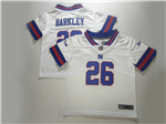 New York Giants #26 Saquon Barkley Toddler White Classic Vapor Limited Jersey
