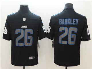 New York Giants #26 Saquon Barkley Black Vapor Impact Limited Jersey