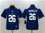 New York Giants #26 Saquon Barkley Youth Blue Vapor Limited Jersey