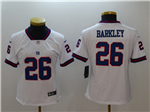 New York Giants #26 Saquon Barkley Women's White Color Rush Limited Jersey