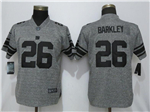 New York Giants #26 Saquon Barkley Women's Gray Gridiron Gray Limited Jersey
