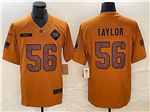 New York Giants #56 Lawrence Taylor 2023 Brown Salute To Service Limited Jersey