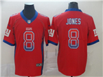 New York Giants #8 Daniel Jones Red Drift Fashion Limited Jersey