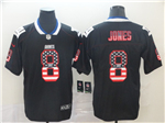 New York Giants #8 Daniel Jones Black USA Flag Fashion Limited Jersey