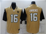 Jacksonville Jaguars #16 Trevor Lawrence Gold Color Rush Limited Jersey