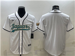 Jacksonville Jaguars White Baseball Cool Base Team Jersey