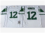 New York Jets #12 Joe Namath 1968 Throwback White Jersey