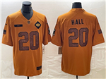 New York Jets #20 Breece Hall 2023 Brown Salute To Service Limited Jersey