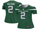 New York Jets #2 Zach Wilson Women's Green Vapor Limited Jersey