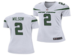 New York Jets #2 Zach Wilson Women's White Vapor Limited Jersey