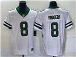 New York Jets #8 Aaron Rodgers White Legacy Vapor F.U.S.E. Limited Jersey