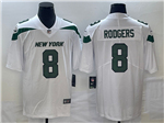 New York Jets #8 Aaron Rodgers White Vapor Limited Jersey