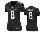New York Jets #8 Aaron Rodgers Women's Black Vapor Limited Jersey