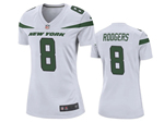 New York Jets #8 Aaron Rodgers Women's White Vapor Limited Jersey