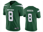 New York Jets #8 Aaron Rodgers Youth Green Vapor Limited Jersey