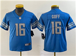 Detroit Lions #16 Jared Goff Youth Blue Vapor Limited Jersey