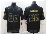 Detroit Lions #20 Barry Sanders 2020 Black Salute To Service Limited Jersey