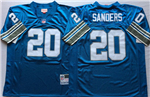 Detroit Lions #20 Barry Sanders 1996 Throwback Light Blue Jersey