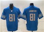 Detroit Lions #81 Calvin Johnson Blue Vapor F.U.S.E. Limited Jersey