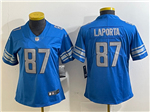 Detroit Lions #87 Sam LaPorta Women's Blue Vapor Limited Jersey