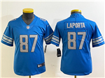 Detroit Lions #87 Sam LaPorta Youth Blue Vapor Limited Jersey