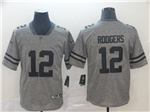 Green Bay Packers #12 Aaron Rodgers Gray Gridiron Gray Vapor Limited Jersey