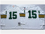 Green Bay Packers #15 Bart Starr 1969 Throwback White Jersey