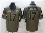 Green Bay Packers #17 Davante Adams 2021 Olive Salute To Service Limited Jersey