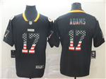 Green Bay Packers #17 Davante Adams Black USA Flag Fashion Limited Jersey
