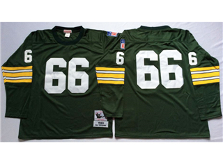 Green Bay Packers #66 Ray Nitschke 1969 Throwback Green Jersey