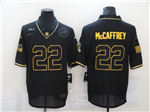 Carolina Panthers #22 Christian McCaffrey 2020 Black Gold Salute To Service Limited Jersey