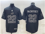 Carolina Panthers #22 Christian McCaffrey Black RFLCTV Limited Jersey