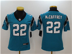 Carolina Panthers #22 Christian McCaffrey Women's Blue Vapor Limited Jersey