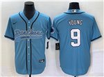 Carolina Panthers #9 Bryce Young Blue Baseball Jersey