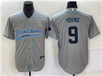 Carolina Panthers #9 Bryce Young Gray Baseball Jersey