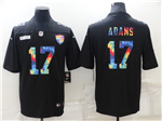 Las Vegas Raiders #17 Davante Adams Black Rainbow Vapor Limited Jersey
